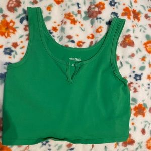 Green cotton tank top